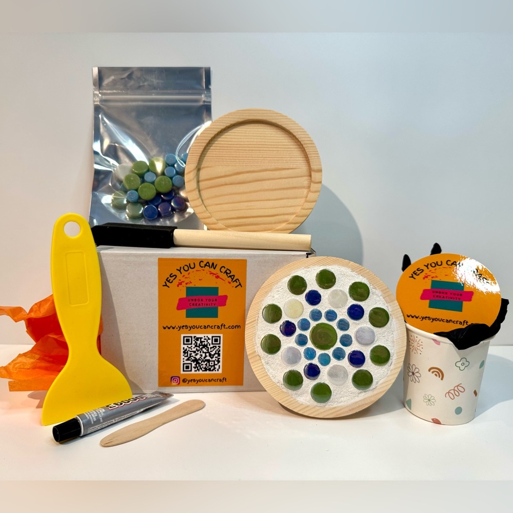 DIY Mosaic Tile Coaster Making Kit